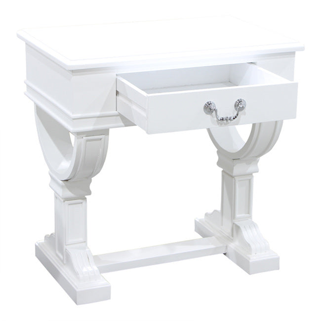 Curtis Decorator Bedside Table White | 70x45x70cmh