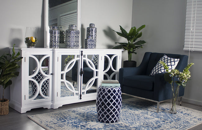 Keats Sideboard White with Mirror | 200x51x91cmh