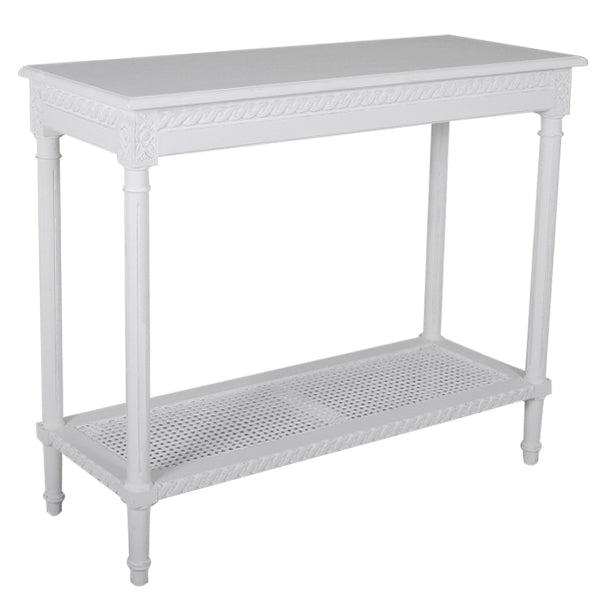 Polo Classic Console w/Shelf White | 110x40x90cmh