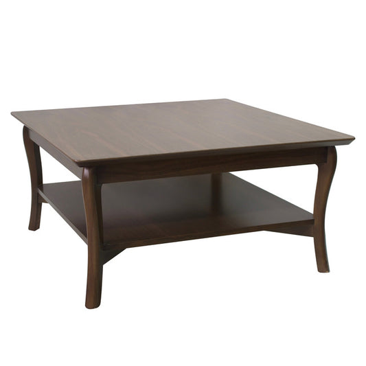 Arched Square Coffee Table Dark Coffee | 90x90x45cmh