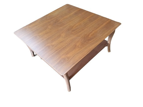 Arched Square Coffee Table Walnut | 90x90x45cmh