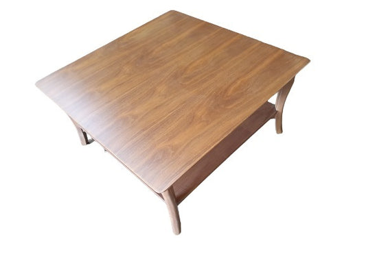 Arched Square Coffee Table Walnut | 90x90x45cmh