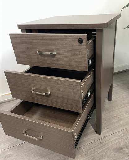 Marigold Bedside Table in Walnut w/ Soft Close Drawers | 53x48x73cmh