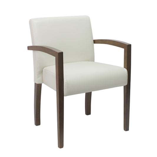 Emma Stackable Chair w/ Faux Leather Cover | 56x60x86cmh