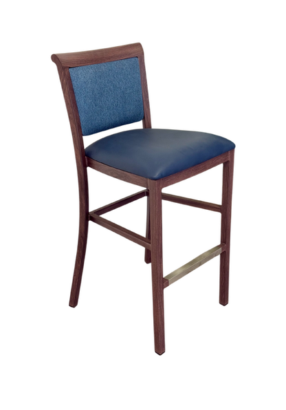 Hudson Bar Stool Faux Leather Seat | 45 x 55 x 106 cmh