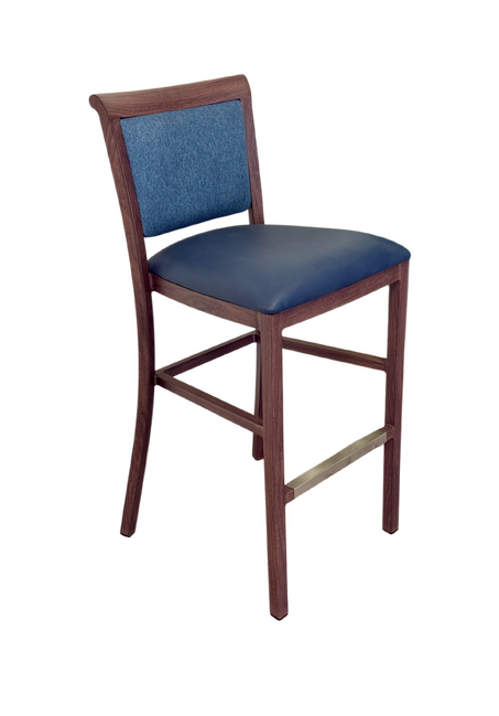 Hudson Bar Stool Faux Leather Seat | 45 x 55 x 106 cmh
