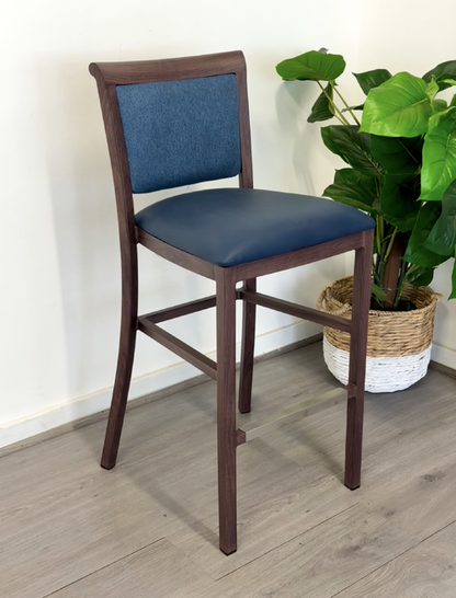 Hudson Bar Stool Faux Leather Seat | 45 x 55 x 106 cmh