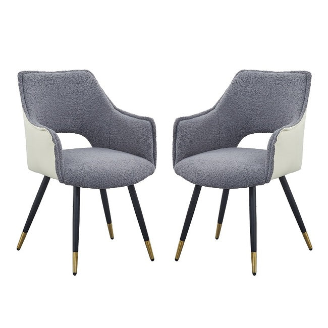 Venera Grey/Cream Armed Dining Chairs | 59 X 59 X 86cm set of two