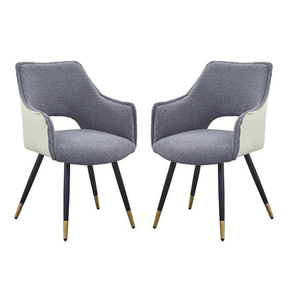 Venera Grey/Cream Armed Dining Chairs | 59 X 59 X 86cm set of two