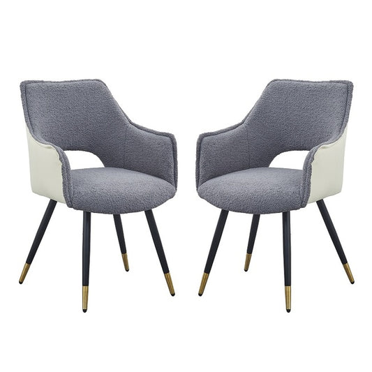 Venera Grey/Cream Armed Dining Chairs | 59 X 59 X 86cm set of two
