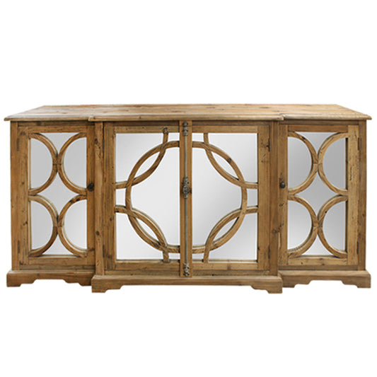 Keats Mirror Sideboard Natural Reclaimed Timber | 200x51x90cmh