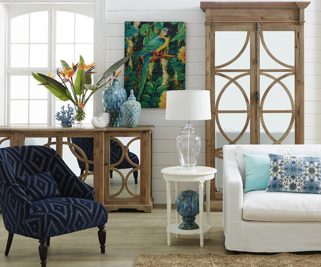 Keats Mirror Sideboard Natural Reclaimed Timber | 200x51x90cmh