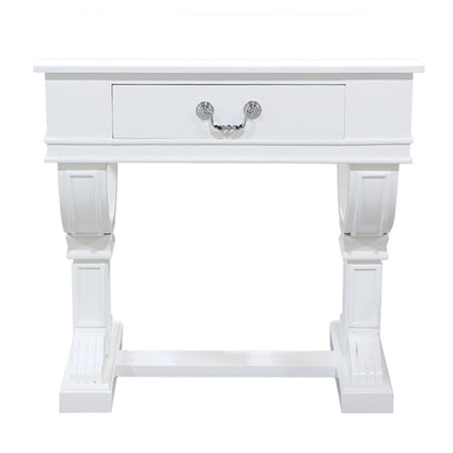 Curtis Decorator Bedside Table White | 70x45x70cmh