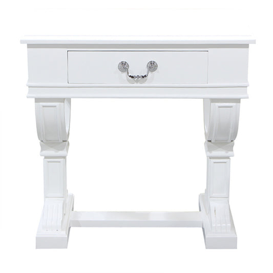 Curtis Decorator Bedside Table White | 70x45x70cmh