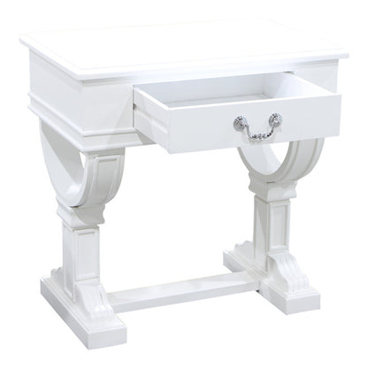 Curtis Decorator Bedside Table White | 70x45x70cmh