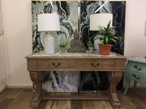 Curtis 2 Drawer Petite Console Natural | 150x61x82cmh