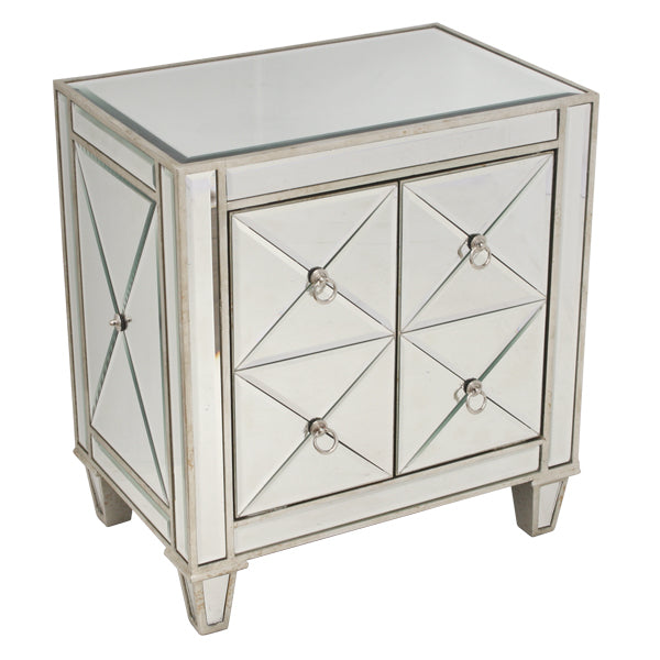 Bently Mirrored Bedside Table | 61x41x68