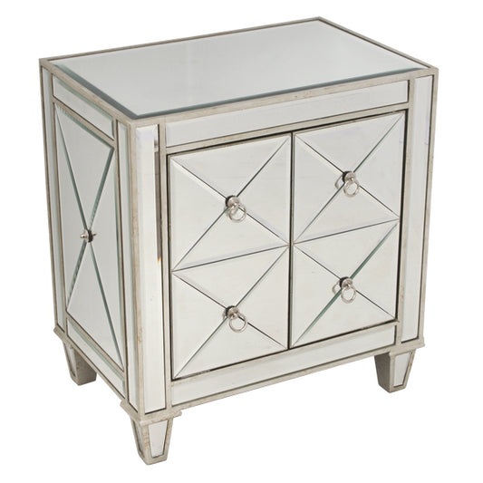 Bently Mirrored Bedside Table | 61x41x68