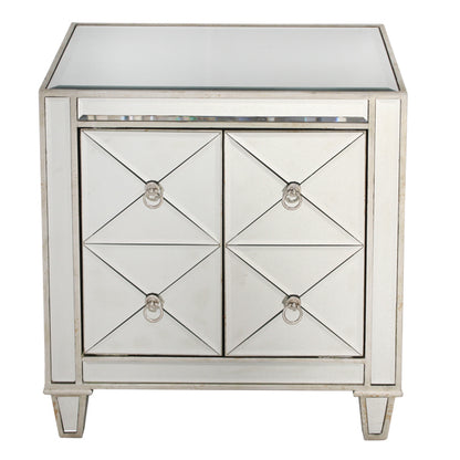 Bently Mirrored Bedside Table | 61x41x68