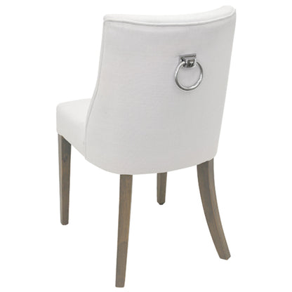 Ophelia Dining Chair White Chrome Ring | 49x55x89cmh