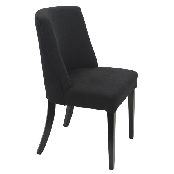 Ophelia Dining Chair Black Chrome Ring | 49wx55dx89h