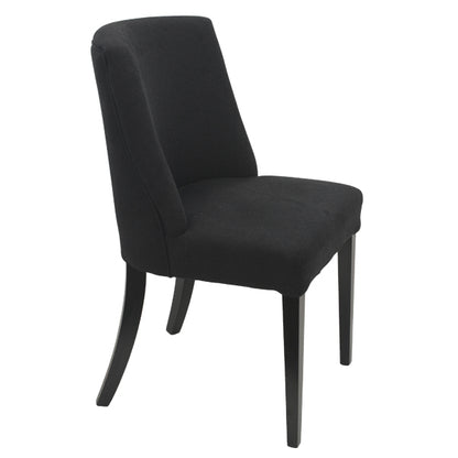 Ophelia Dining Chair Black Chrome Ring | 49wx55dx89h