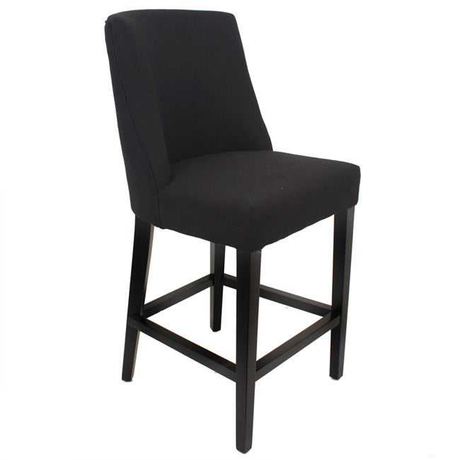 Ophelia Tall Barstool Black Chrome Ring | 49x61x115cmh