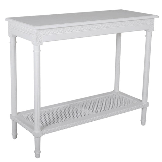 Polo Classic Console w/Shelf White | 110x40x90cmh