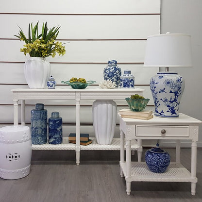 Polo Classic Console w/Shelf White | 110x40x90cmh