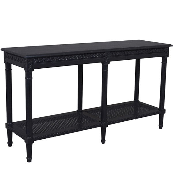 Polo Long Classic Console w/Shelf Black | 140x40x80cmh