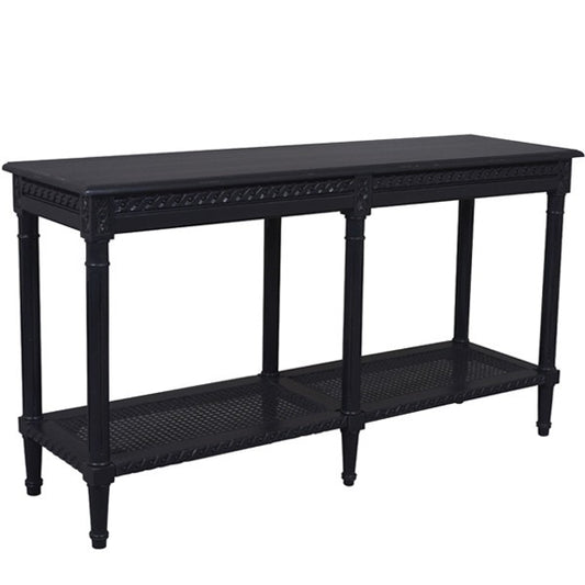 Polo Long Classic Console w/Shelf Black | 140x40x80cmh