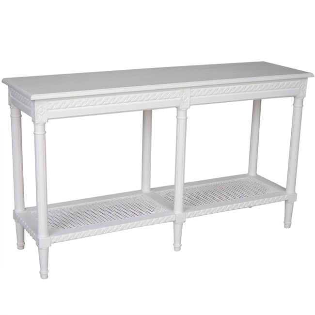 Polo Long Classic Console w/Shelf White | 140x40x80cmh