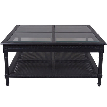 Polo Square Coffee Table Black Hamptons Style | 110x110x50cmh