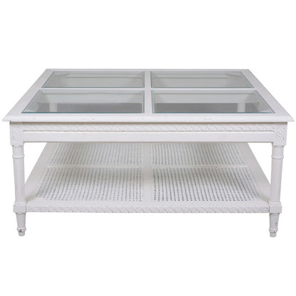 Polo Square Coffee Table White Hamptons Style | 110x110x50cmh