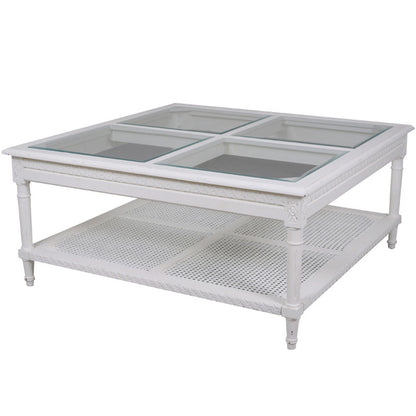 Polo Square Coffee Table White Hamptons Style | 110x110x50cmh